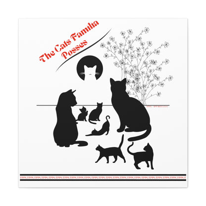 From our "TPPG Brand Pet Collection" - "The Cat Familia Posses.." Canvas Gallery Wraps in White