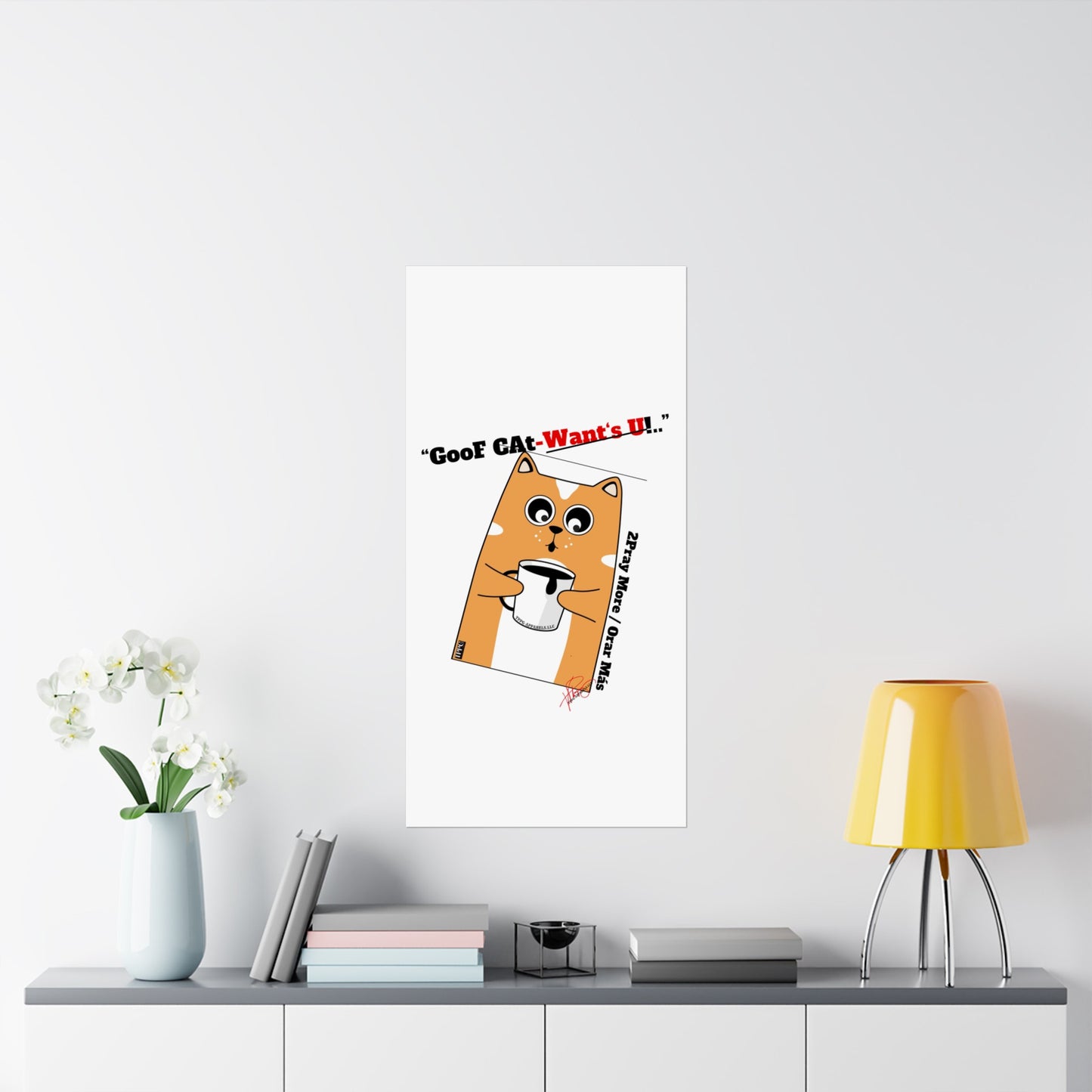 Vertical "GooF CAt" Matte Posters