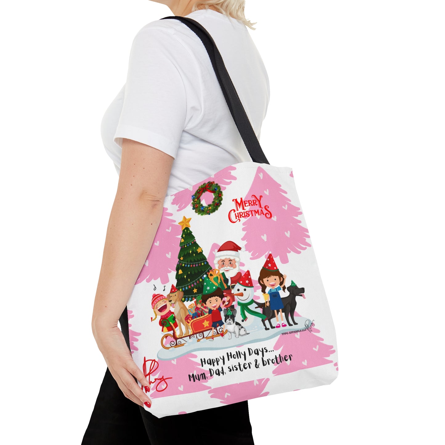 Stylish "Christmas/Holiday" Tote from the "TPPG-Apparels" Brand Tote in 3ct. different sizes. Always handy for any carrying all things necessary for any casual occasion.