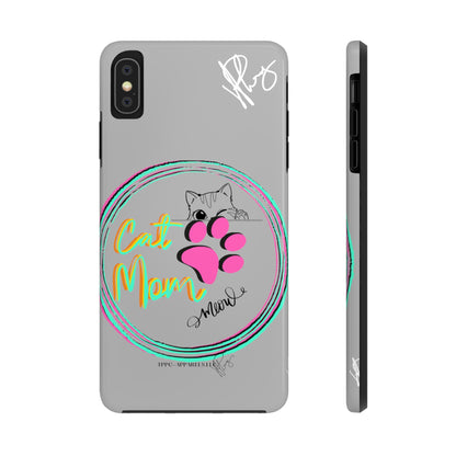 Here is another one of our Cutest "Cat Mom" Pet Designs (in a Light Grey Base Color) Verision from the 'TPPG Collection' Line carries Several sizes of the "iPhone Series" Tough Phone Cases