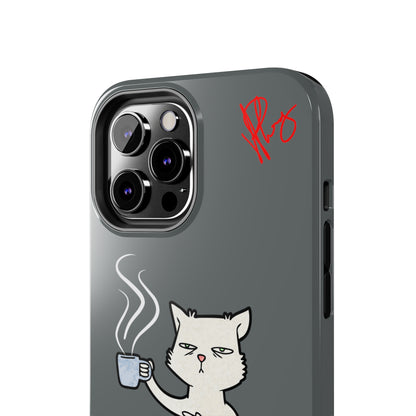 Another Lovely Grey - Cutie "Coffee Cat" Pet Design Verision from the 'TPPG Collection' Line carries Several sizes of the "iPhone Series" Tough Phone Cases