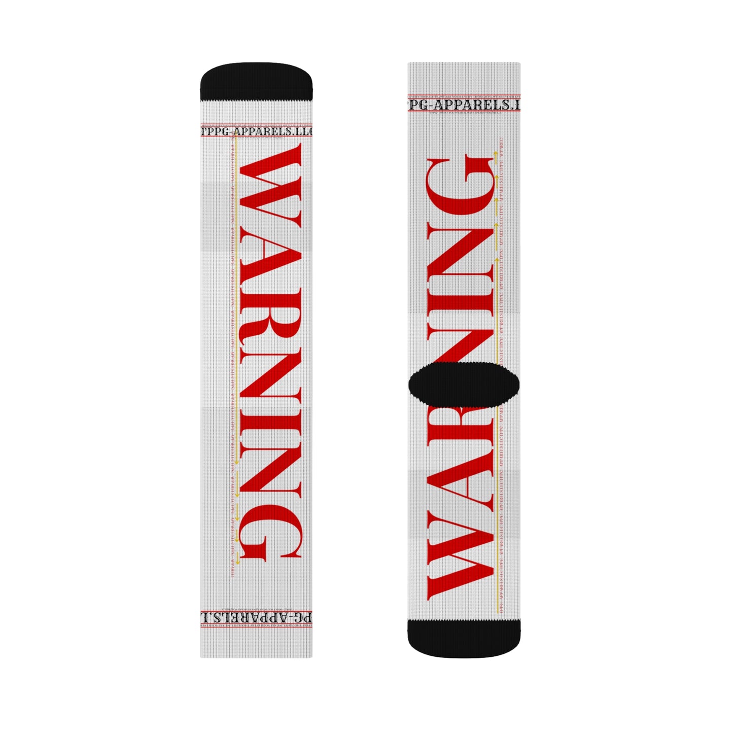 Unisex Socks - "Warning" from 'TPPG Collections'