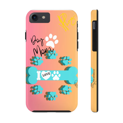 One of our Cutest "Dog Mom" Pet Designs (in a Multi-Colored Base Color) Verision from the 'TPPG Collection' Line carries Several sizes of the "iPhone Series" Tough Phone Cases