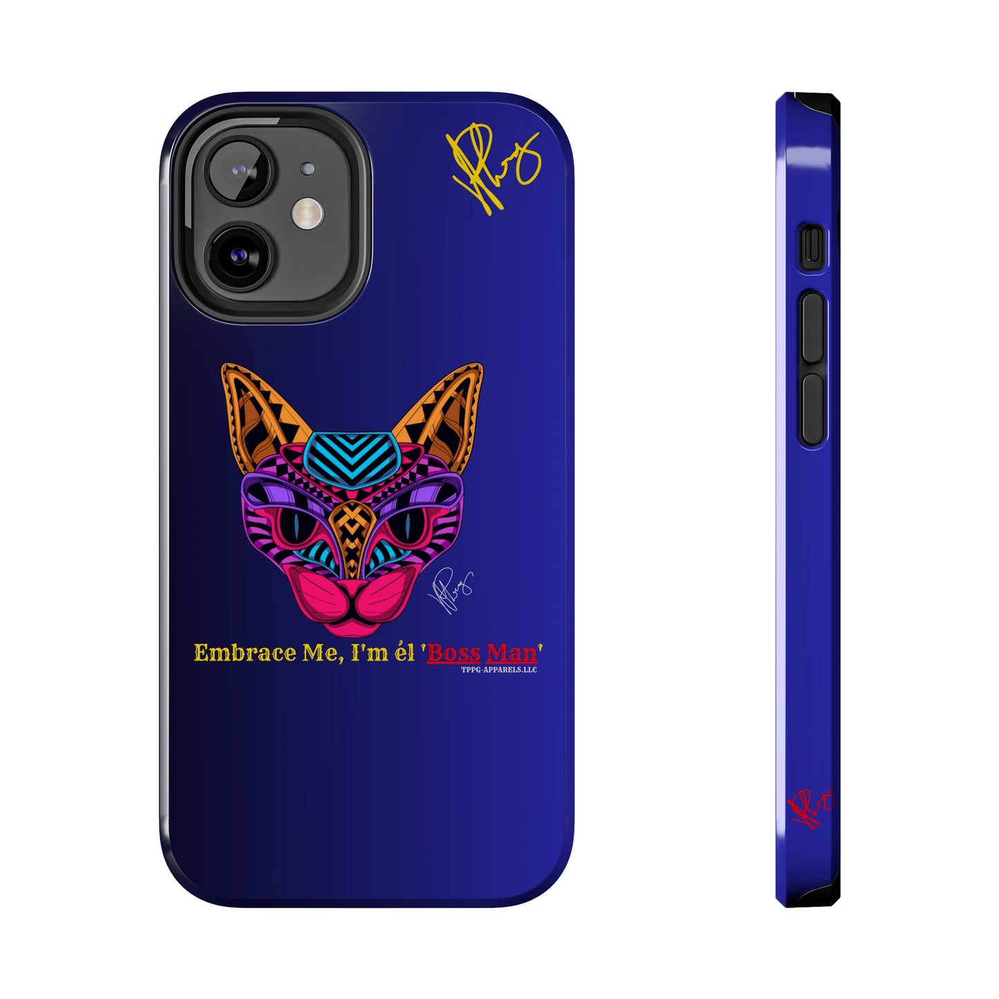 Cat Designs Phone Cases - iPhone/Samsung Galaxy & Google Pixel (Purple/Blue-Multi-Colored)