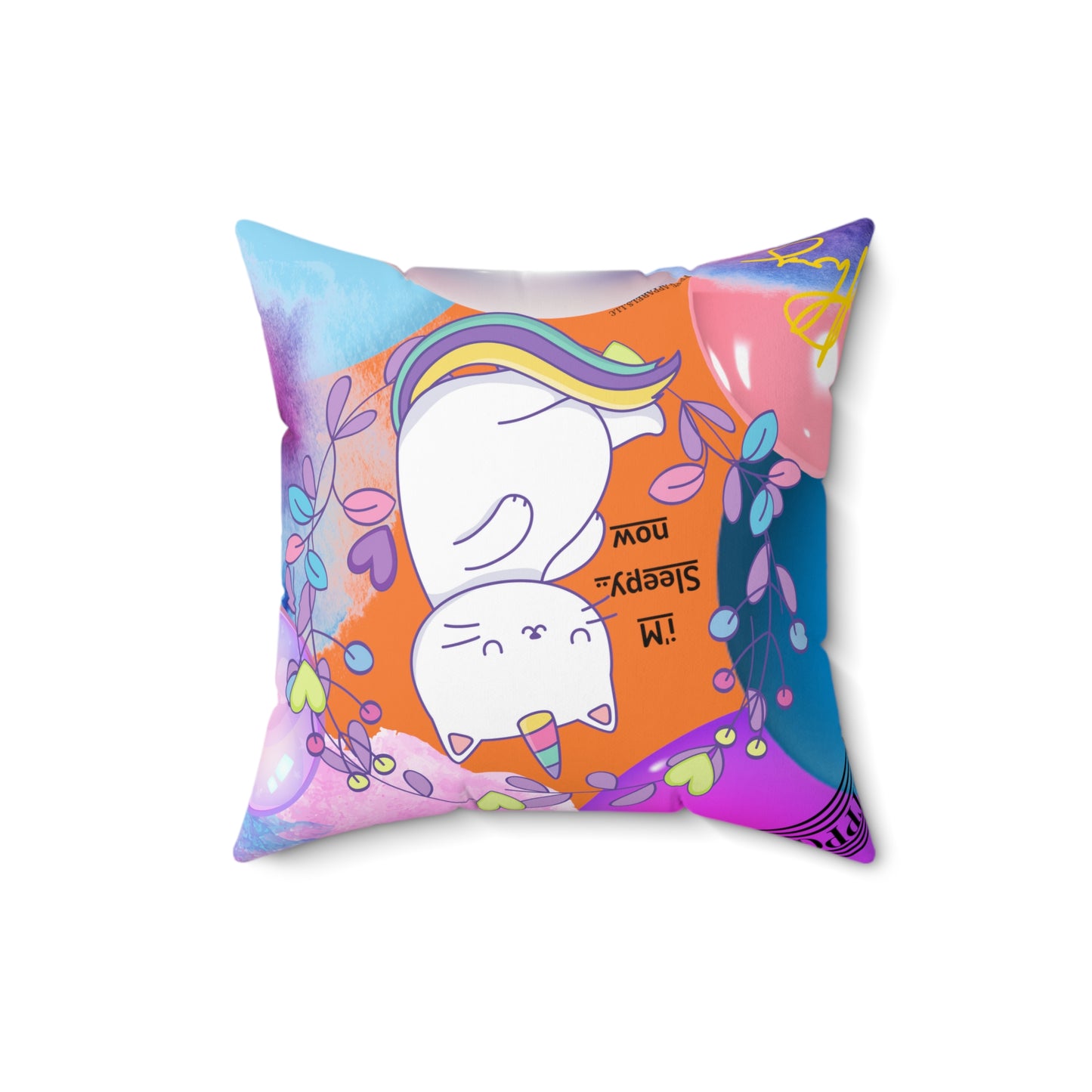 (Toddler/Kid) Spun Polyester Square Pillow (4 sizes-Crusta Bgd) - By: "TPPG KIds Collection"