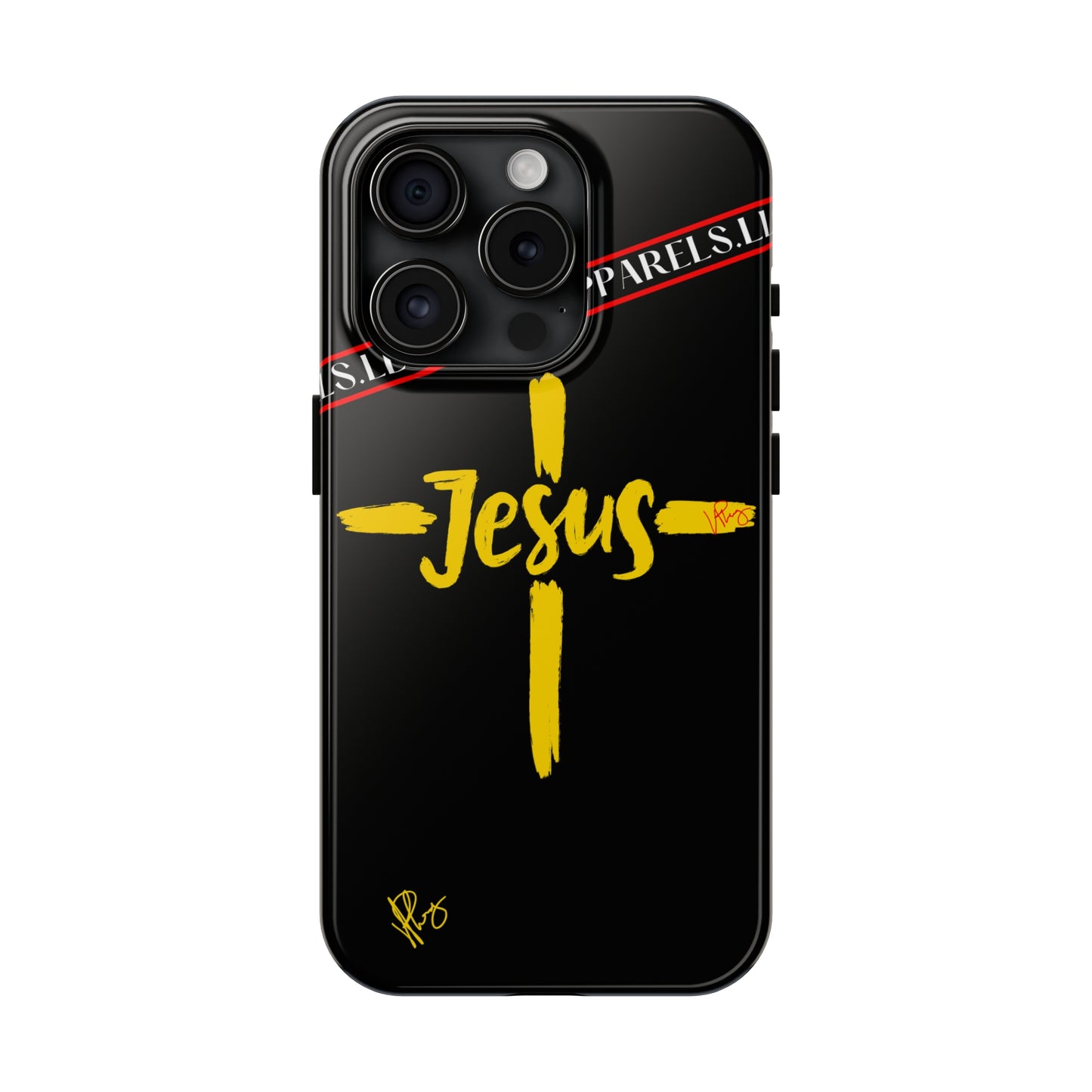 'iPhone Case' of A "Jesus/Faith" (Black)-Cute Cross Design 'TPPG Faith Collection'