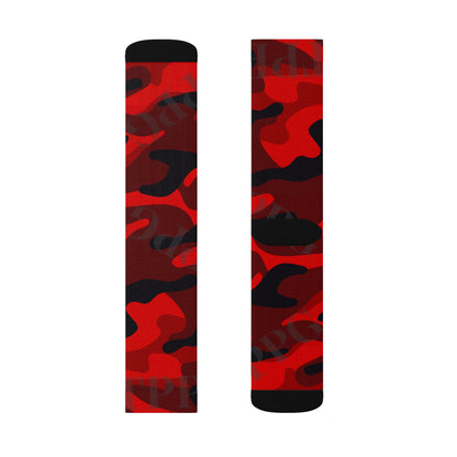 High Quality Cushioned 'TPPG Brand' Red Camo Style Socks