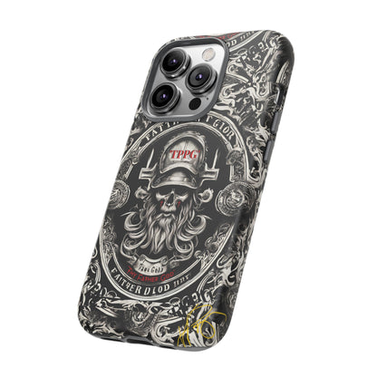 "Father God" iPhone/Google Pixel & Samsung Tough Phone Case (Black/Red & Grey)