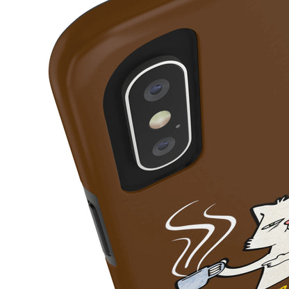 This Lovely Brown Coffee Color Tone - Cutie "Coffee Cat" Pet Design Verision from the 'TPPG Collection' Line carries Several sizes of the "iPhone Series" Tough Phone Cases