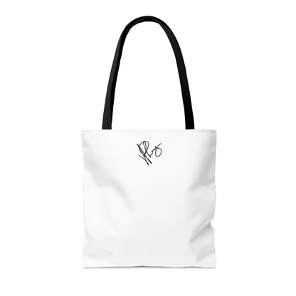 Our lovely & fun 3 sizes -White "Pet Lovers/Ailurophile" Brand -front facing Style Design Tote Bag from the 'TPPG-Apparel' Brand Collection