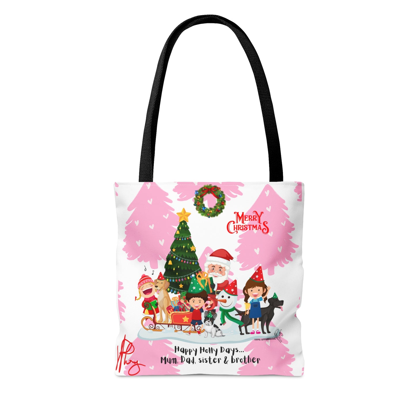 Stylish "Christmas/Holiday" Tote from the "TPPG-Apparels" Brand Tote in 3ct. different sizes. Always handy for any carrying all things necessary for any casual occasion.