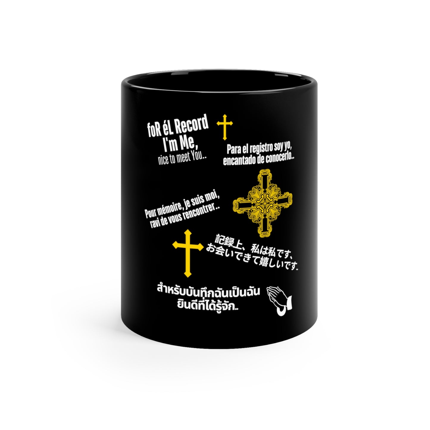 11oz Black "TPPG Social Language Immersion" Glossy Finish Coffee/Tea Mug - from the 'TPPG-Apparels' Brand Collection