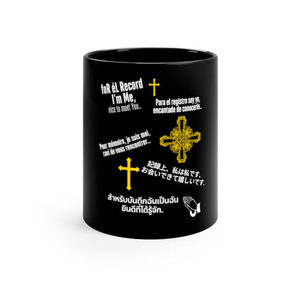 11oz Black "TPPG Social Language Immersion" Glossy Finish Coffee/Tea Mug - from the 'TPPG-Apparels' Brand Collection