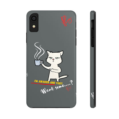 Another Lovely Grey - Cutie "Coffee Cat" Pet Design Verision from the 'TPPG Collection' Line carries Several sizes of the "iPhone Series" Tough Phone Cases