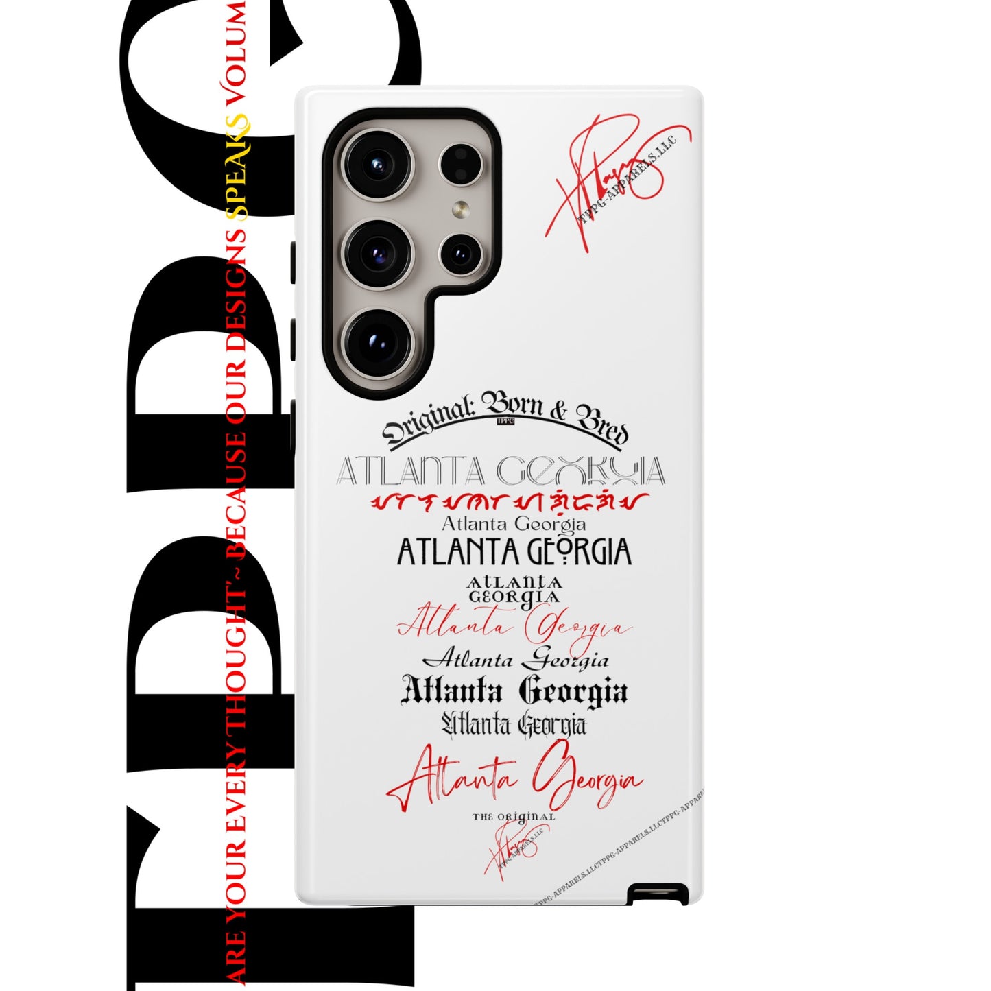 'ATL-Original Born & Bred' Design ~ Apple iPhones * Google Pixel * Samsung Galaxy Cases