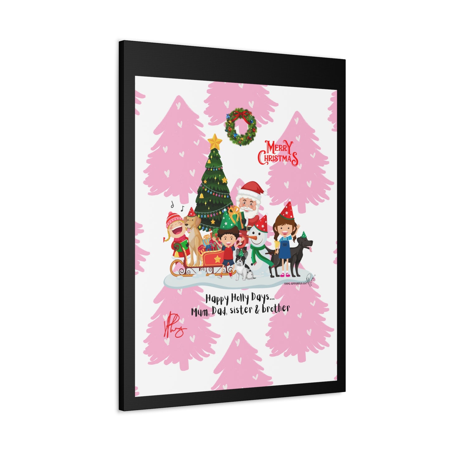 Holidays Time-"TPPG Brand Christmas Collection" - Canvas Gallery Wraps "- in Bold  familiar colors