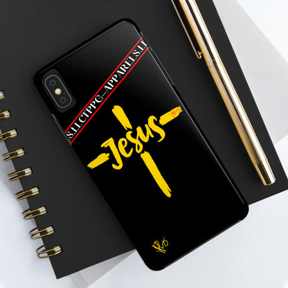 'iPhone Case' of A "Jesus/Faith" (Black)-Cute Cross Design 'TPPG Faith Collection'