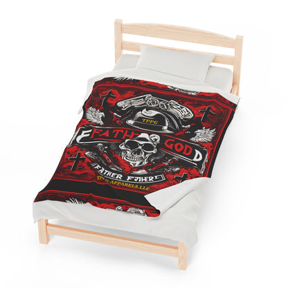 Plush "Father God Bikers" Blanket