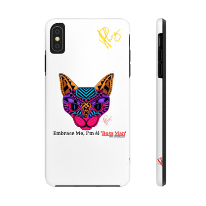 Cat Custom Designs Phone Cases - iPhone/Samsung Galaxy & Google Pixel (Multi-Colored White)