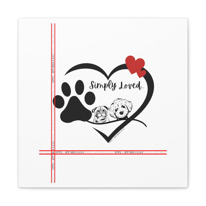 From our "TPPG Brand Pet Collection" - Canvas Gallery Wraps " Simply Loved"- in White