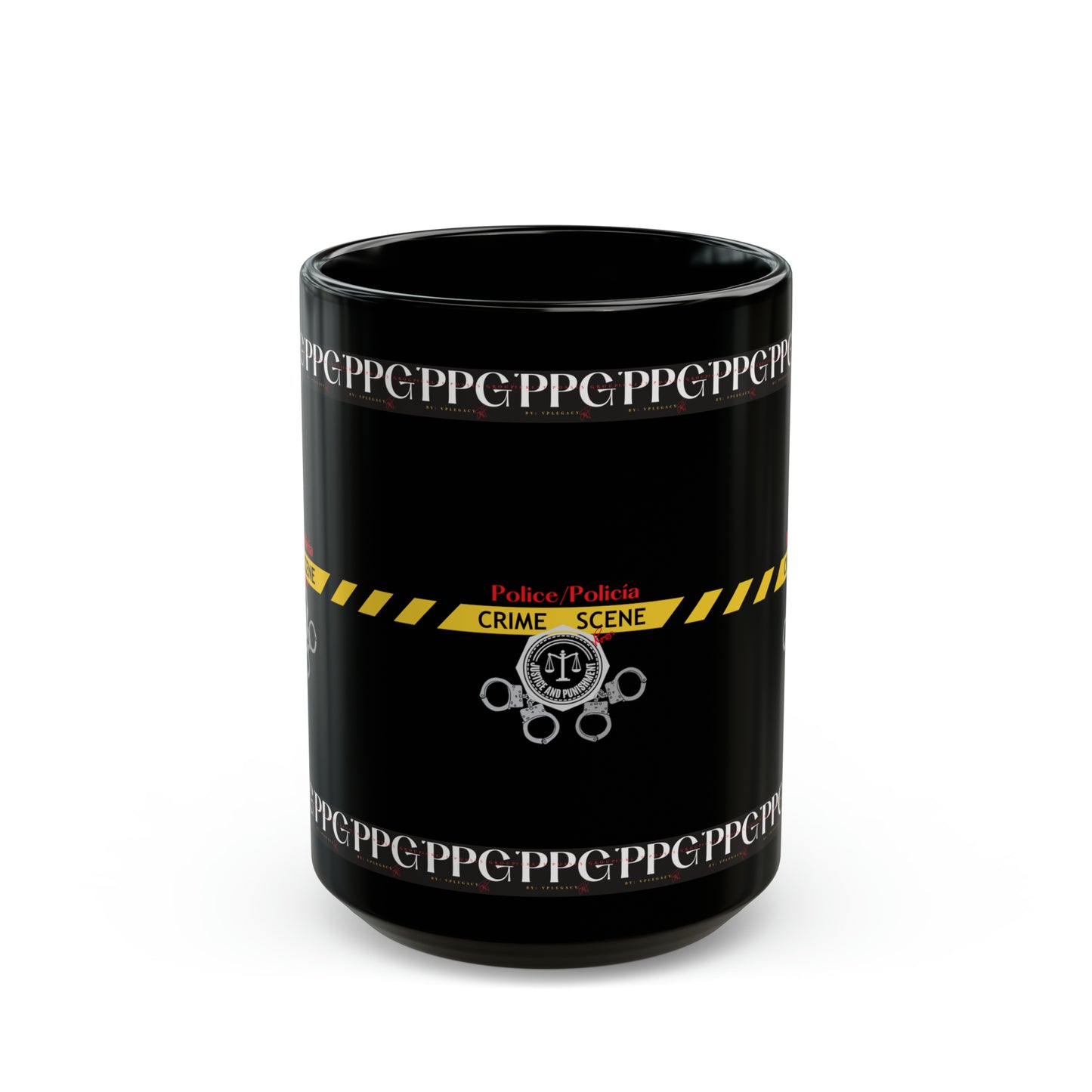 Black "Crime Scene/Policía" Mug (11oz & 15oz)