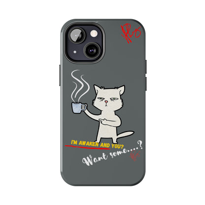 Another Lovely Grey - Cutie "Coffee Cat" Pet Design Verision from the 'TPPG Collection' Line carries Several sizes of the "iPhone Series" Tough Phone Cases