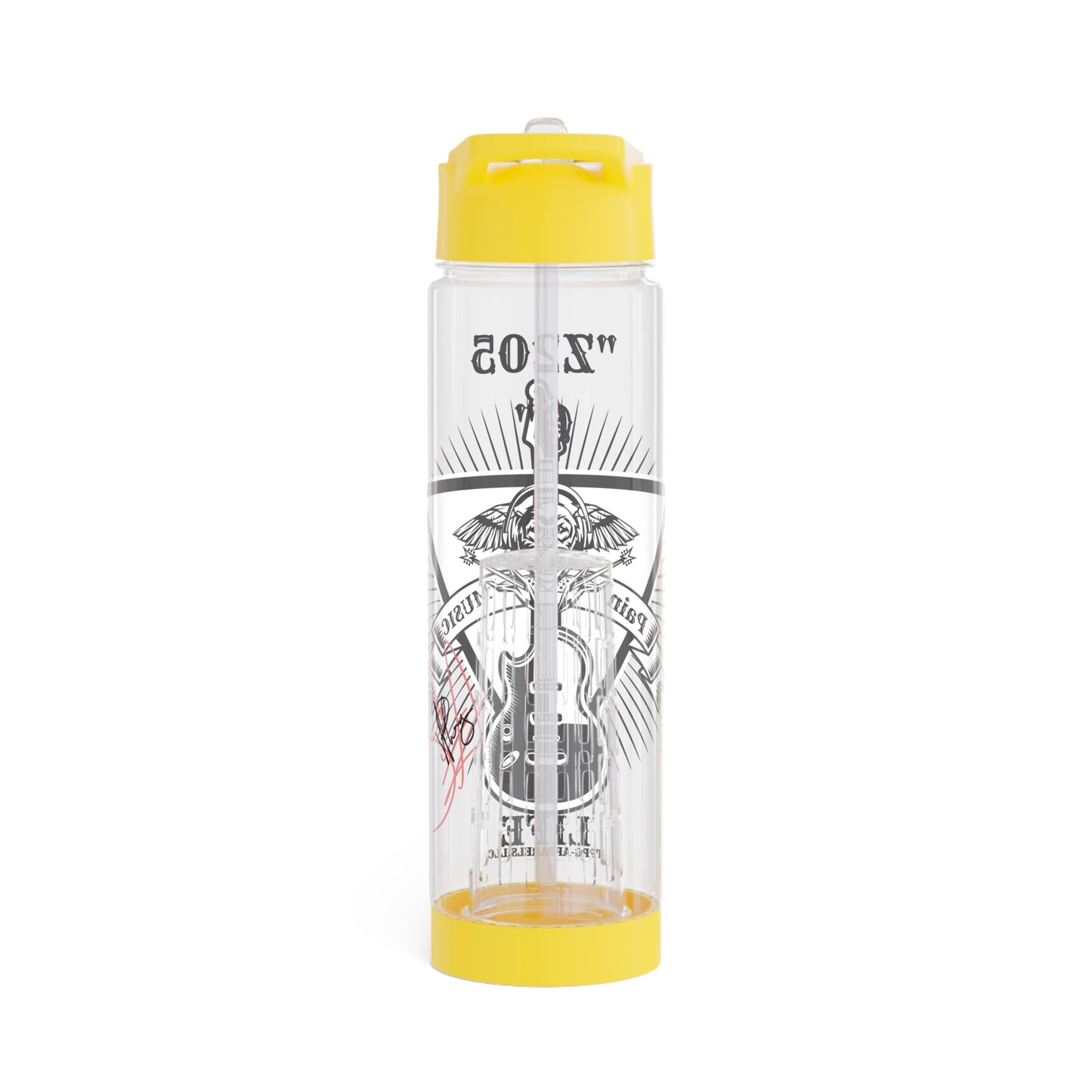 Copy of This cute clear 25oz 'Z2050 Rock Music' Style Design.. INFUSER Water Bottle by the "TPPG-Apparels Brand" Z2050 Collection