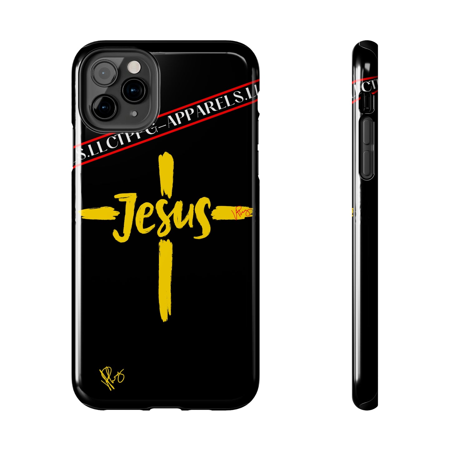 'iPhone Case' of A "Jesus/Faith" (Black)-Cute Cross Design 'TPPG Faith Collection'