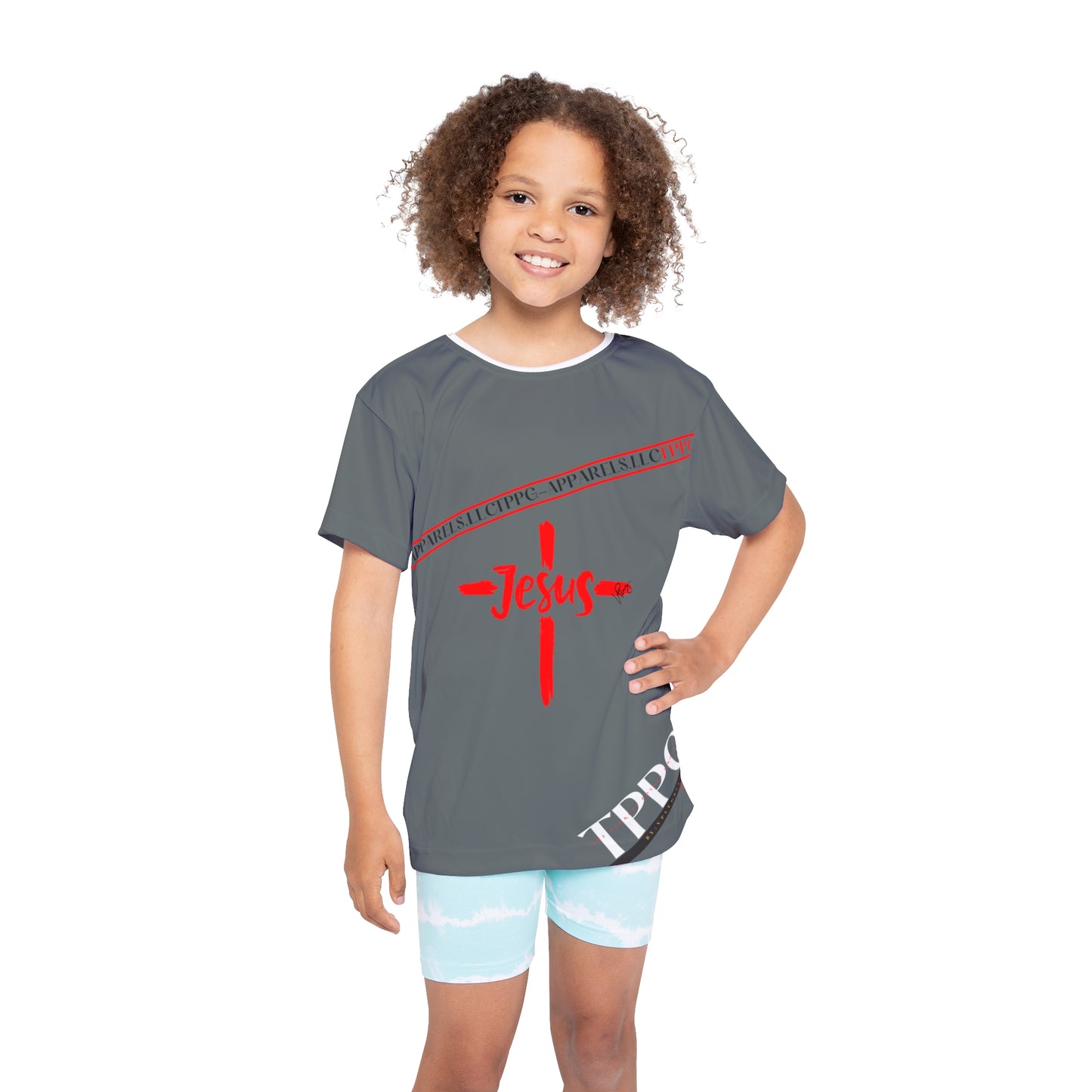 Kids Sports "Grey"Jersey/Tee - By:"TPPG Faithful" Juniors Collections