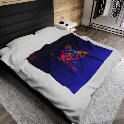 Our Bold ( Dark Multi Color ) Cat Design Style Blanket from the "TPPG-Apparels" Brand Presents one of it's koolest designs on this Velveteen Plush Blanket