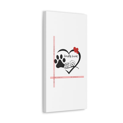 From our "TPPG Brand Pet Collection" - Canvas Gallery Wraps " Simply Loved"- in White