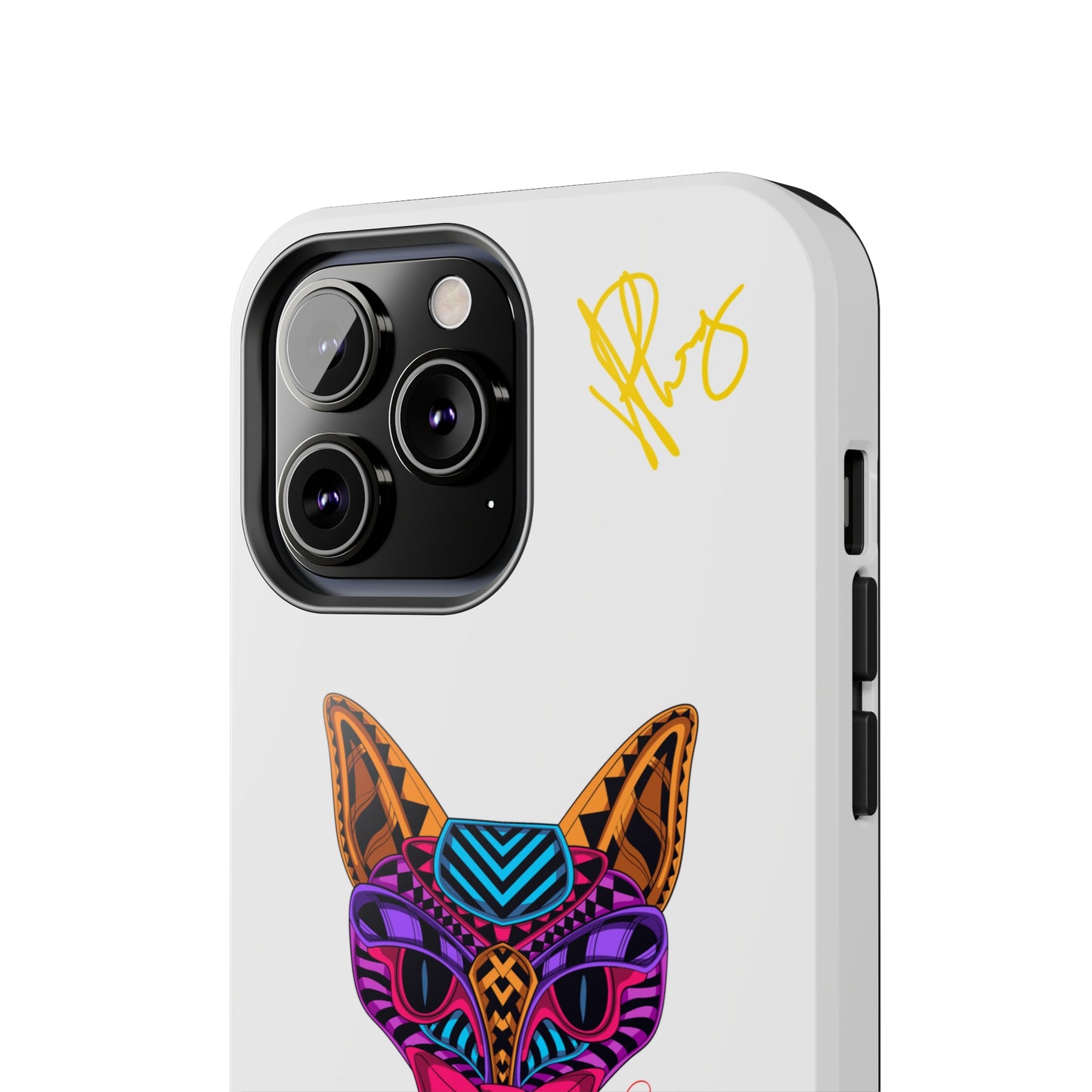 Cat Custom Designs Phone Cases - iPhone/Samsung Galaxy & Google Pixel (Multi-Colored White)