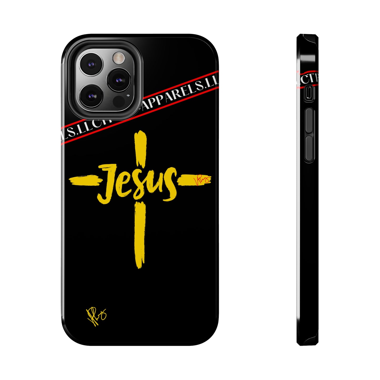 'iPhone Case' of A "Jesus/Faith" (Black)-Cute Cross Design 'TPPG Faith Collection'