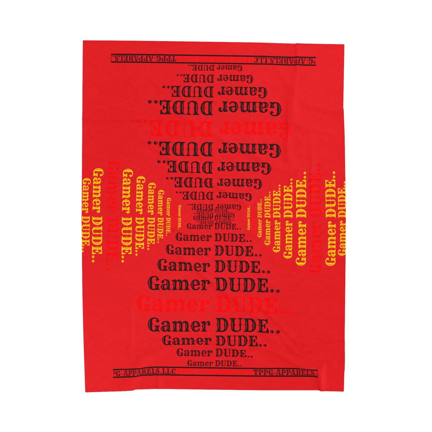 Another Gamer Style Blanket from the "TPPG-Apparels" Brand Presents one of it's koolest designs on this Red Velveteen Plush Blanket