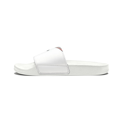 'TPPG-Apparels Brand' White "Queens New York" custom design for Men / Women's or Children Slide-On Sandals - 7ct  sizes