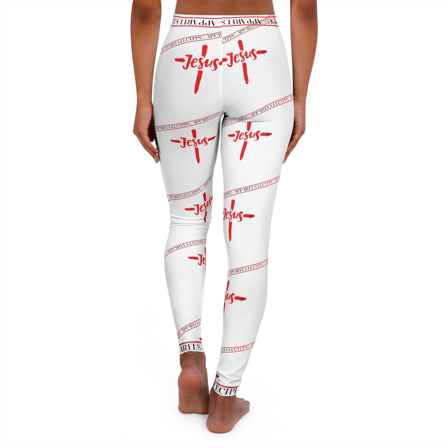 Stylish Women's (White) "Jesus/Faith" Spandex Leggings /6ct sizes