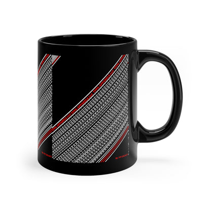 Sleek Style"TPPG Logo Brand" Designer Style from the "TPPG-Apparels Brand" - 11oz Black Glossy Style Mug