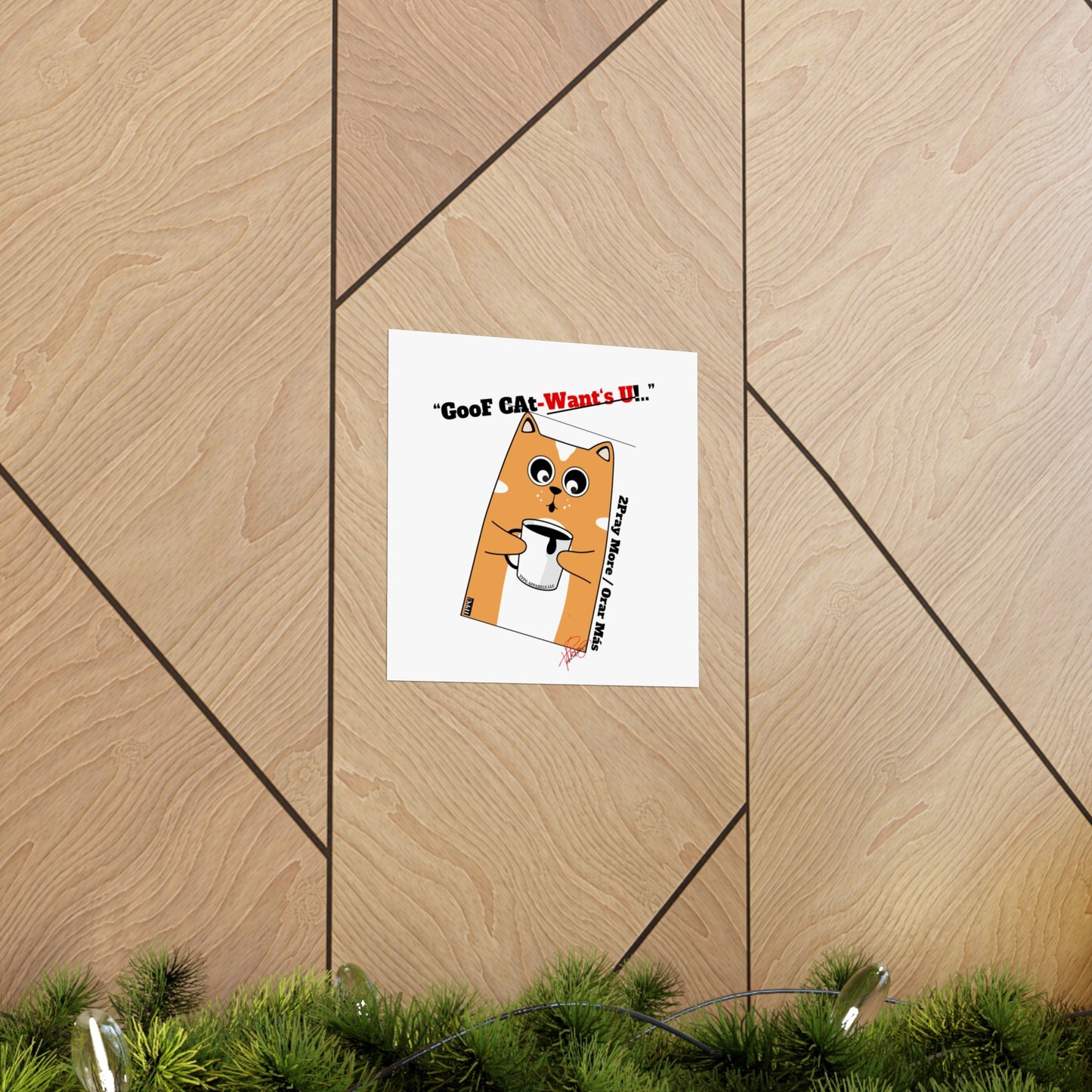 Vertical "GooF CAt" Matte Posters