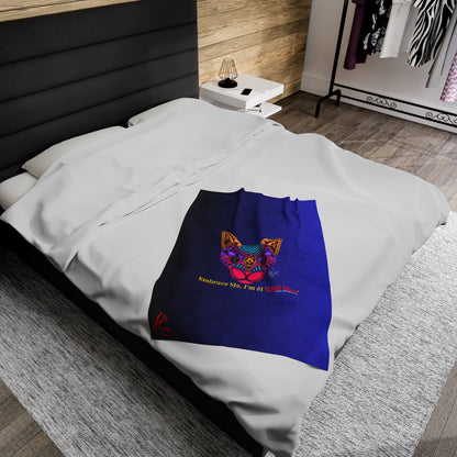 Our Bold ( Dark Multi Color ) Cat Design Style Blanket from the "TPPG-Apparels" Brand Presents one of it's koolest designs on this Velveteen Plush Blanket