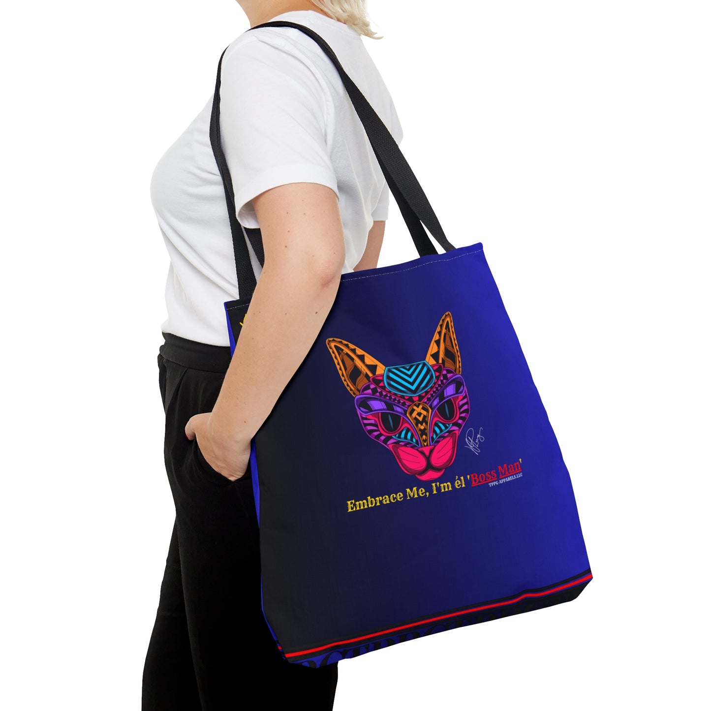 Stylish (Cat-I'm Boss Man) Tote from the "TPPG-Apparels" Brand Tote in 3ct. different sizes. Always handy for any carrying all things necessary for any casual occasion.