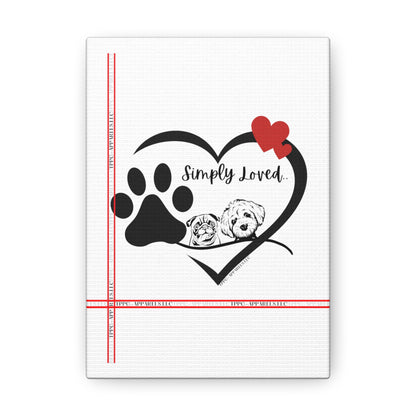 From our "TPPG Brand Pet Collection" - Canvas Gallery Wraps " Simply Loved"- in White