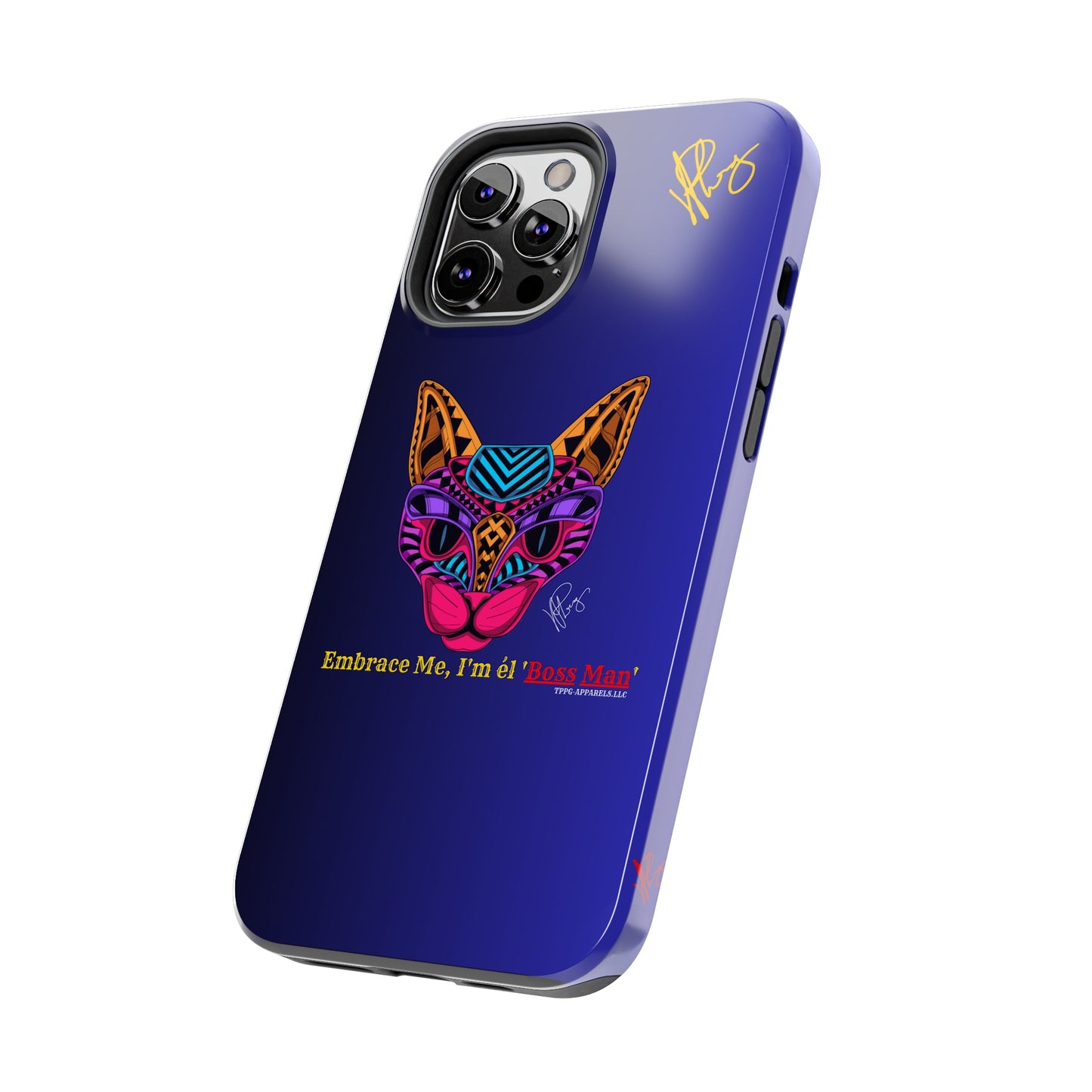 Cat Designs Phone Cases - iPhone/Samsung Galaxy & Google Pixel (Purple/Blue-Multi-Colored)