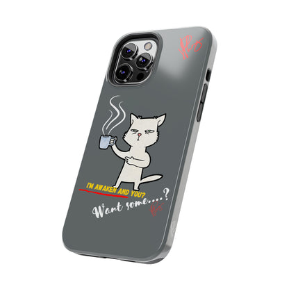 Another Lovely Grey - Cutie "Coffee Cat" Pet Design Verision from the 'TPPG Collection' Line carries Several sizes of the "iPhone Series" Tough Phone Cases