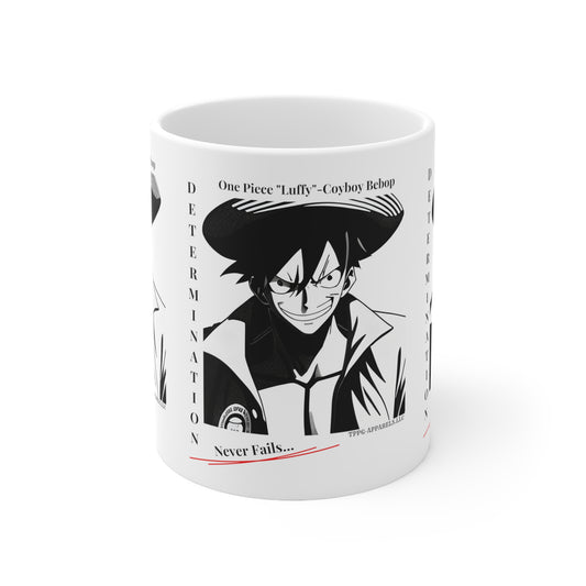 11oz White "Luffy-Anime/Manga" Ceramic Mug from the 'TPPG-Apparels' Collection