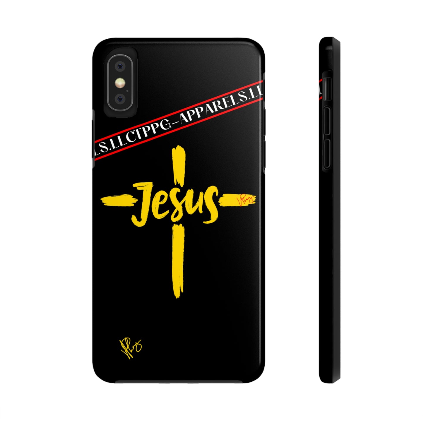 'iPhone Case' of A "Jesus/Faith" (Black)-Cute Cross Design 'TPPG Faith Collection'