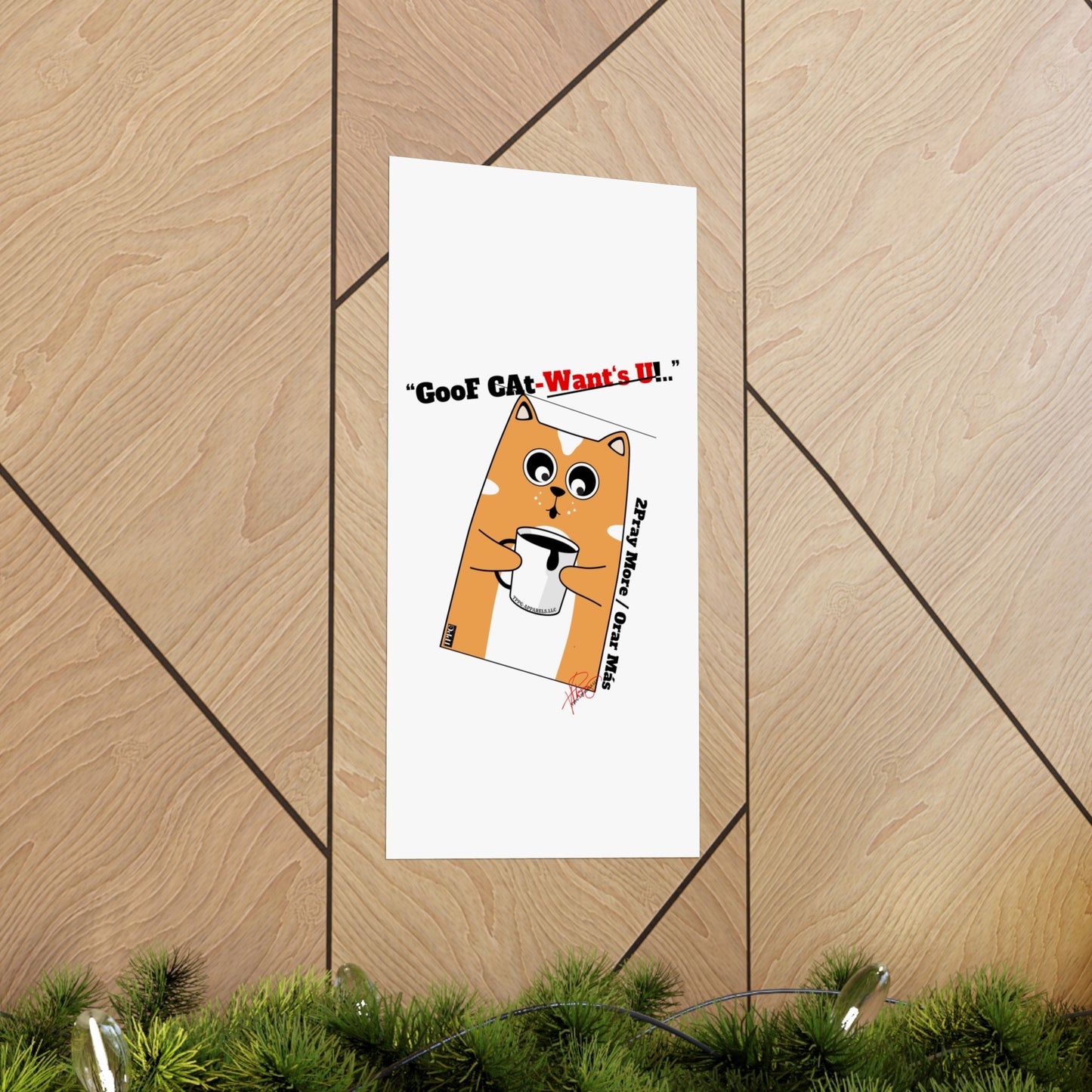 Vertical "GooF CAt" Matte Posters