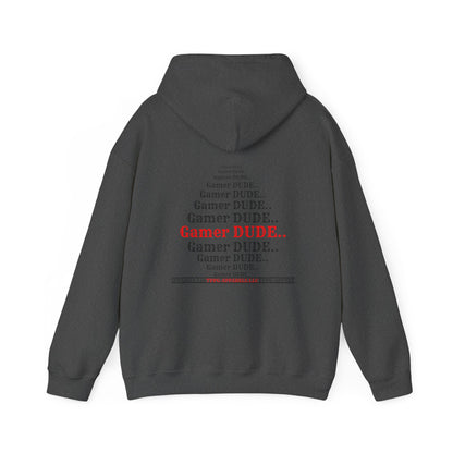 Hey our "Gamer" Style (Back & Front Facing) Design Print Unisex Heavy Blend™ Hooded Sweatshirt - 6 sizes & 10 colors to choose from