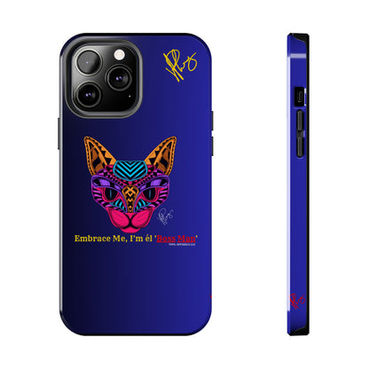 Cat Designs Phone Cases - iPhone/Samsung Galaxy & Google Pixel (Purple/Blue-Multi-Colored)