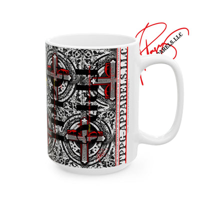 Mystical "TPPG" Cross Ceramic Mug/Cup -11oz & 15oz