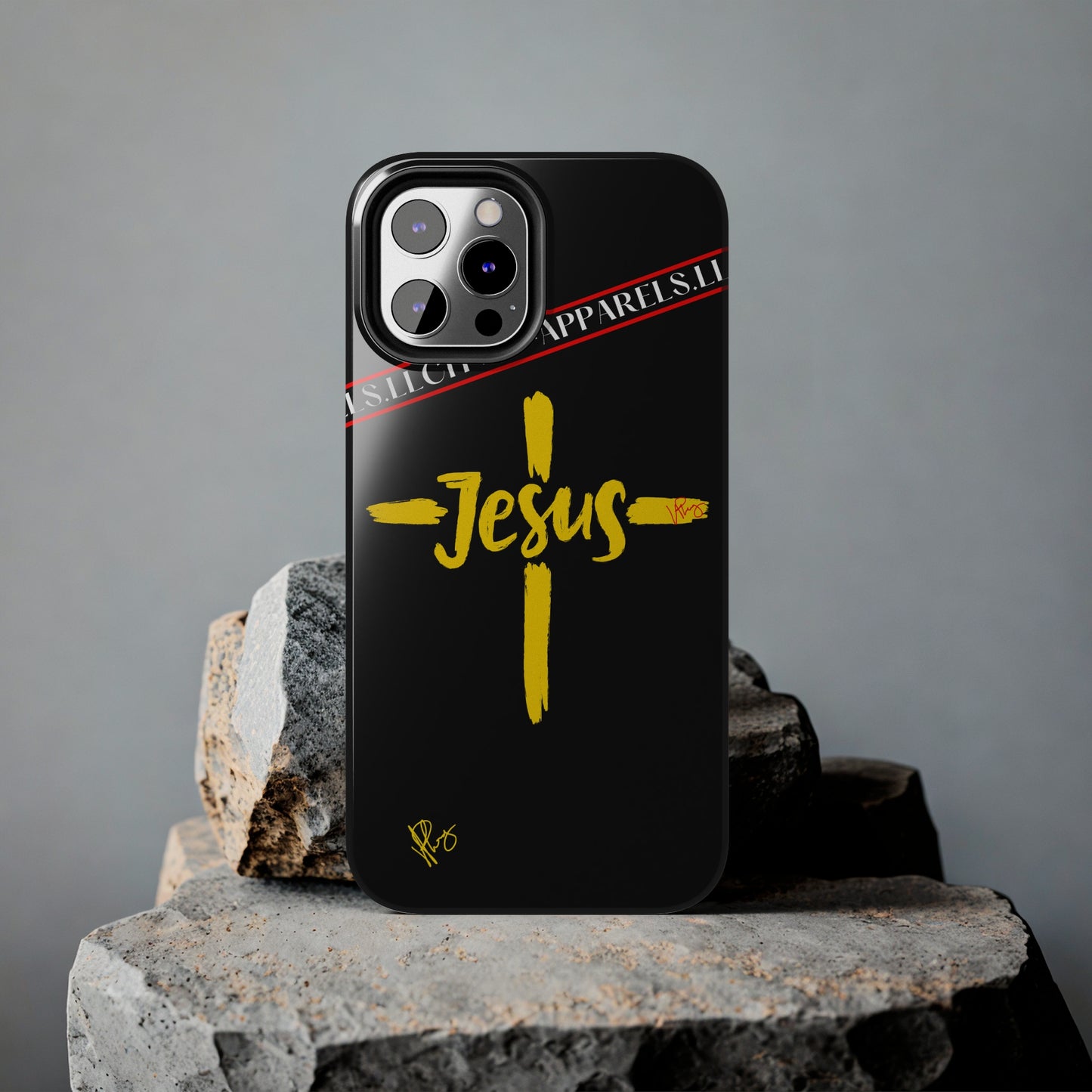 'iPhone Case' of A "Jesus/Faith" (Black)-Cute Cross Design 'TPPG Faith Collection'